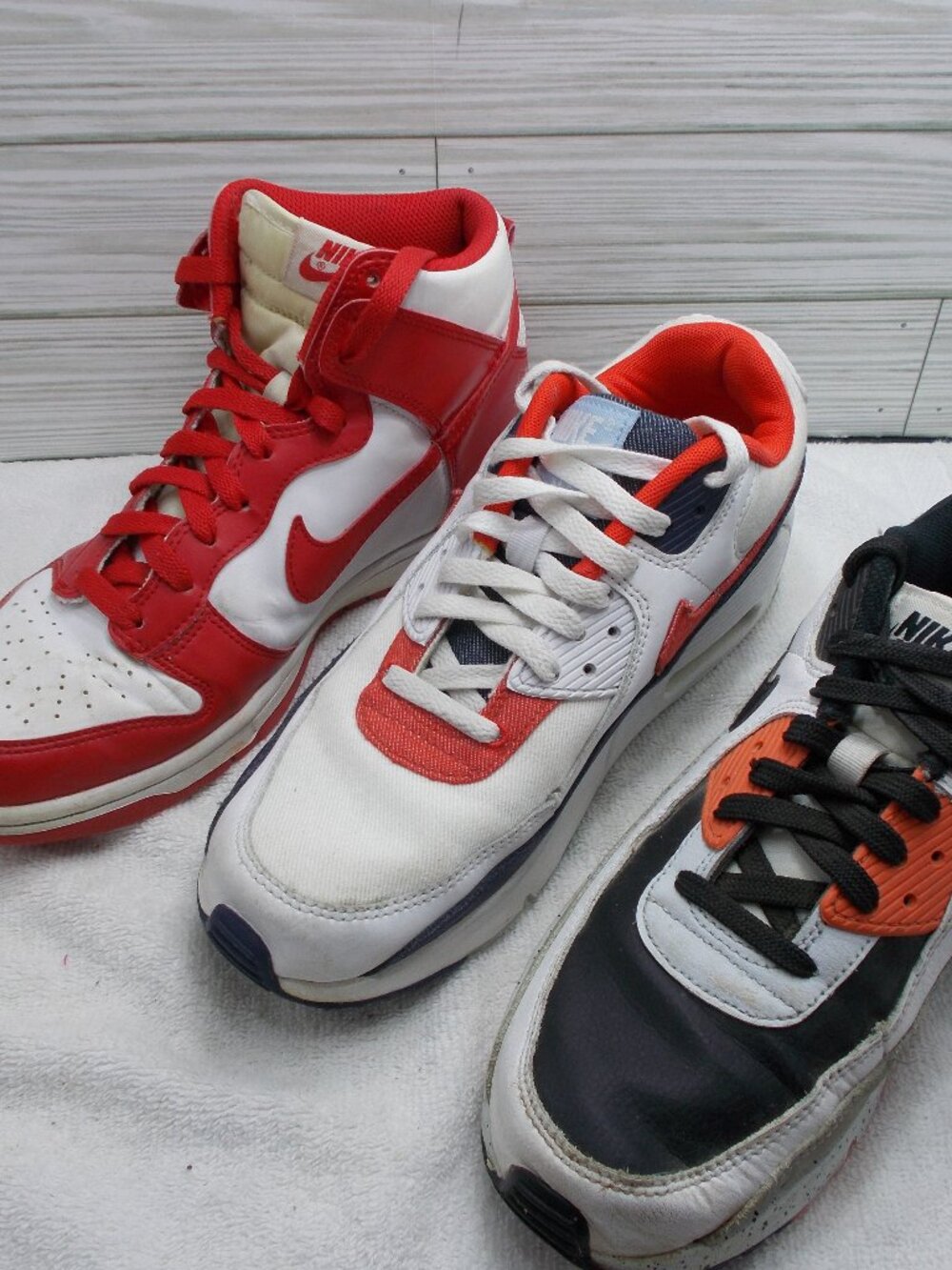Lot of 3 Nike Air Max & Nike Dunk Hi  Shoes 7Y